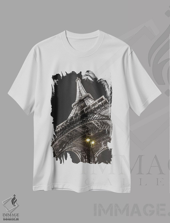 تیشرت طرح دار پاریس چهاردهم، تزئینی اثر آصاف فرانک | immage.ir