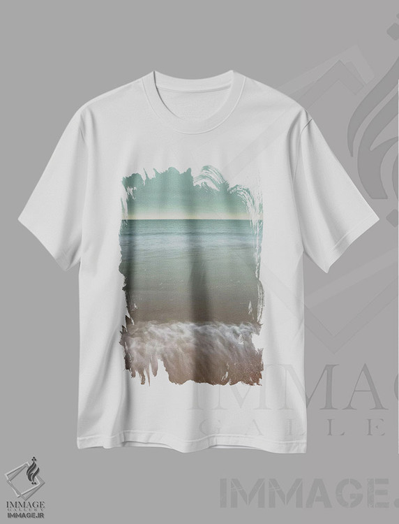 تیشرت طرح دار پاشیدن روی ماسه، مدیوم اثر آصاف فرانک | immage.ir