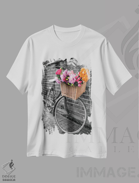 تیشرت طرح دار سبد گل دوم، عکاسی با رنگ های درخشان اثر آصاف فرانک | immage.ir
