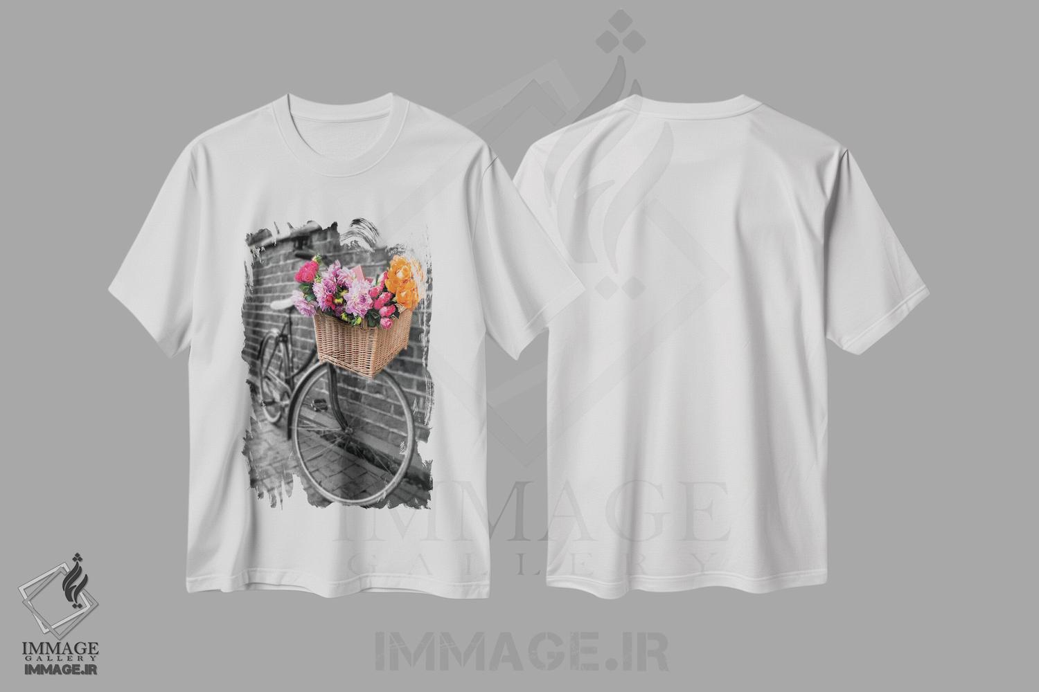 تیشرت طرح دار سبد گل دوم، عکاسی با رنگ های درخشان اثر آصاف فرانک | immage.ir