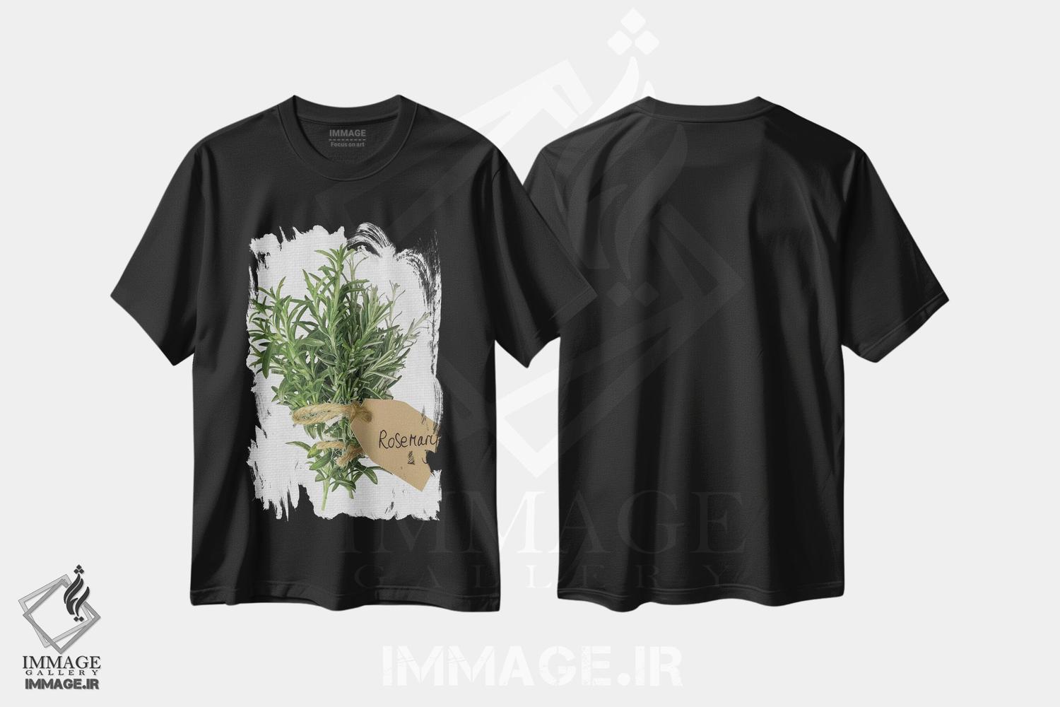 تیشرت طرح دار رزماری، دکور روستایی اثر آصاف فرانک | فروشگاه ایماژ