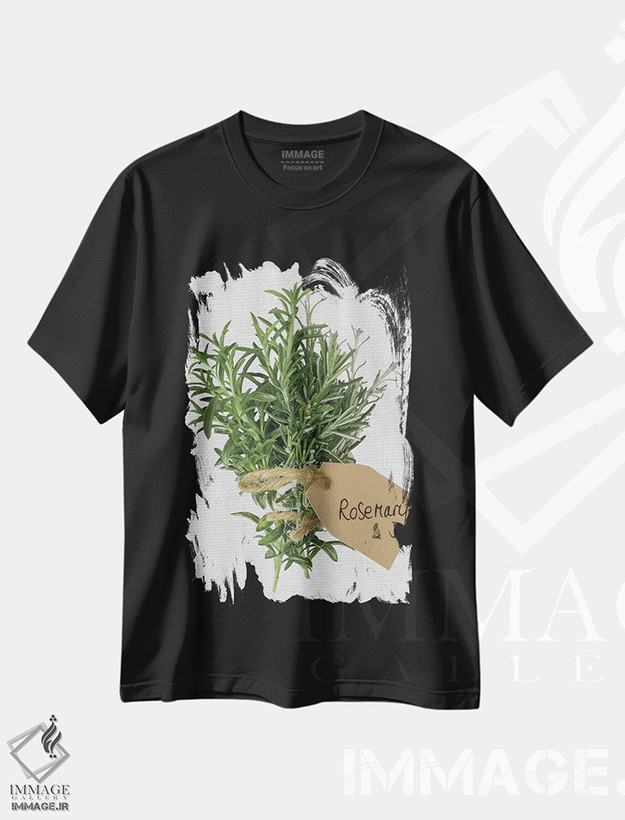تیشرت طرح دار رزماری، دکور روستایی اثر آصاف فرانک | فروشگاه ایماژ