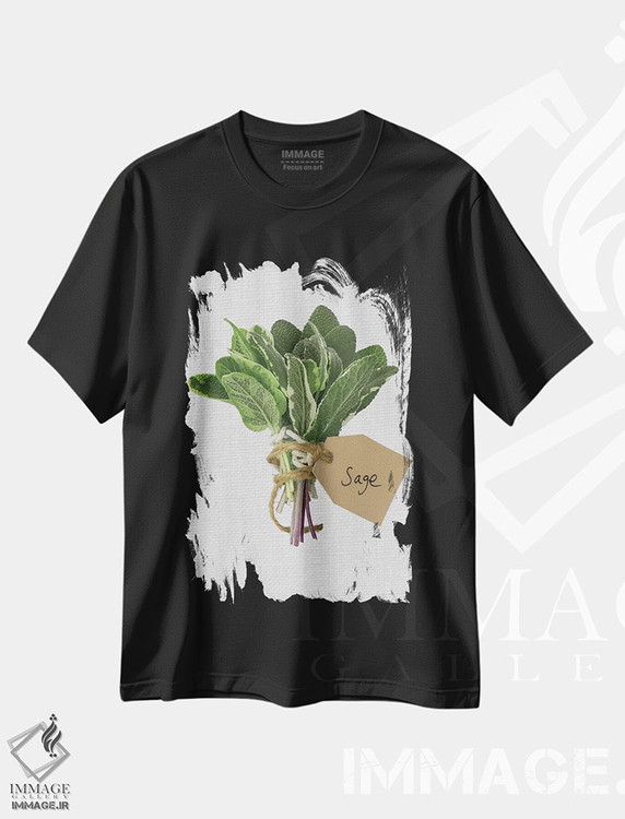 تیشرت طرح دار مریم گلی، دکور روستایی اثر آصاف فرانک | فروشگاه ایماژ