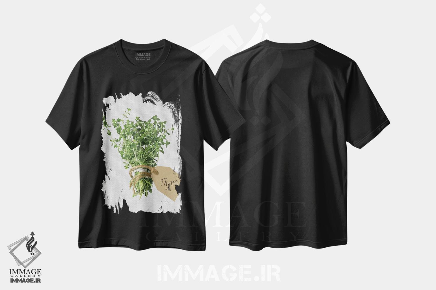 تیشرت طرح دار آویشن، دکور روستایی اثر آصاف فرانک | فروشگاه ایماژ