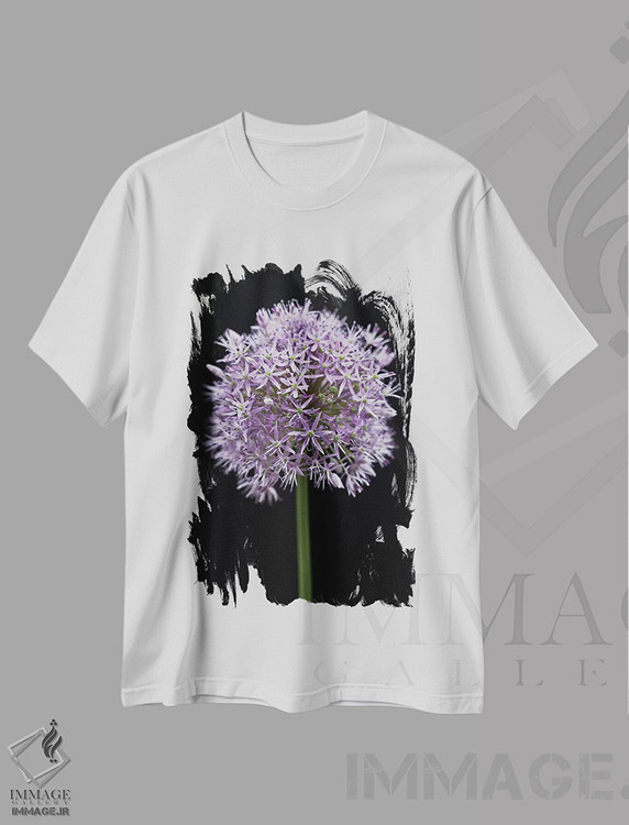 تیشرت طرح دار گل آلیوم، تزئینی اثر آصاف فرانک | immage.ir