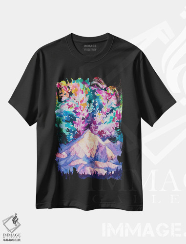 تیشرت طرح دار جادو بالای کوه، دکور معاصر اثر آندریا فِیرفرویس | فروشگاه ایماژ