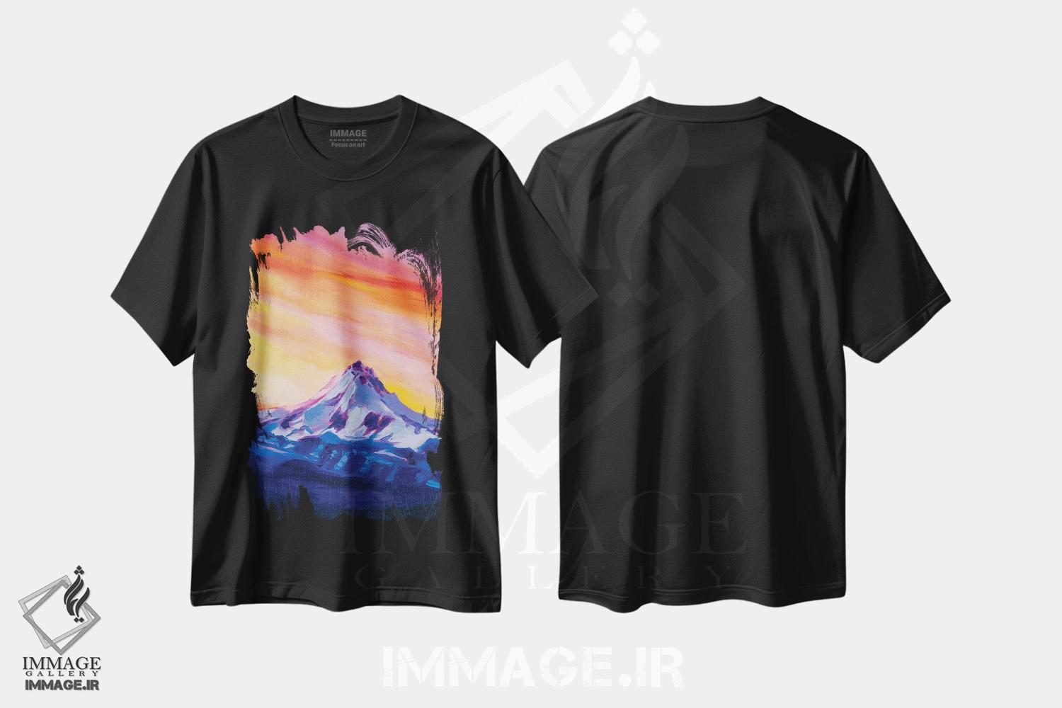 تیشرت طرح دار مطالعهٔ کوه اول، دکور معاصر اثر آندریا فِیرفرویس | فروشگاه ایماژ