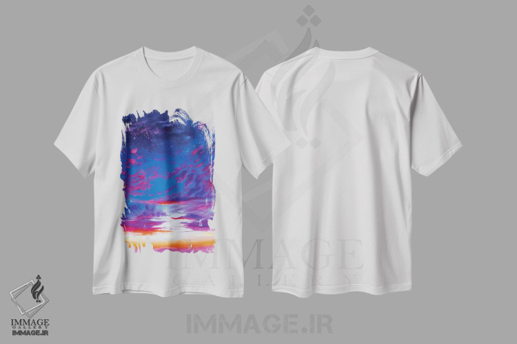 تیشرت طرح دار گرگ ومیش کوه دوم، دکور معاصر اثر آندریا فِیرفرویس | immage.ir