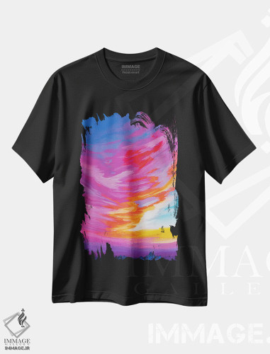 تیشرت طرح دار غروب نوامبر سوم، دکور معاصر اثر آندریا فِیرفرویس | فروشگاه ایماژ