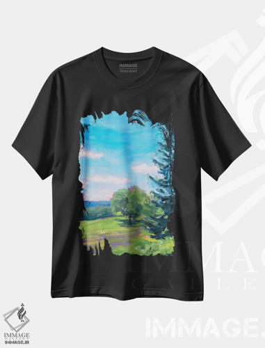 تیشرت طرح دار مطالعه فضای باز وادی فورج، دکور معاصر اثر آندریا فِیرفرویس | فروشگاه ایماژ