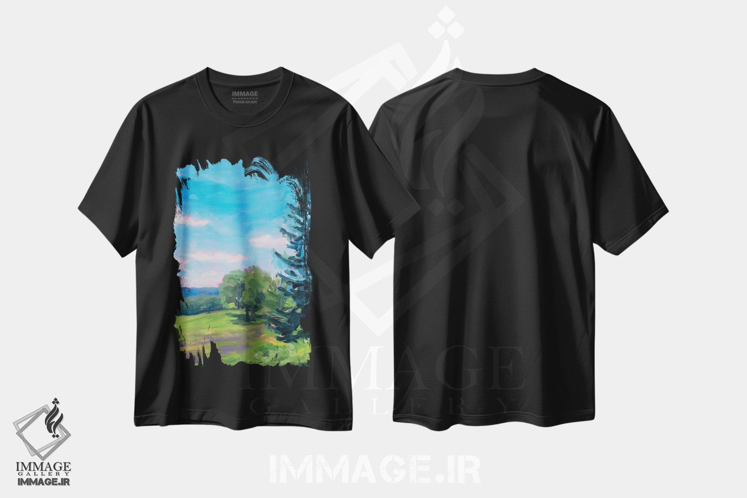 تیشرت طرح دار مطالعه فضای باز وادی فورج، دکور معاصر اثر آندریا فِیرفرویس | فروشگاه ایماژ