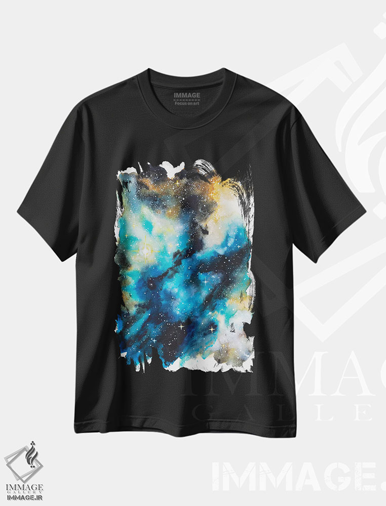 تیشرت طرح دار مطالعه فضایی، دکور معاصر اثر آندریا فِیرفرویس | فروشگاه ایماژ