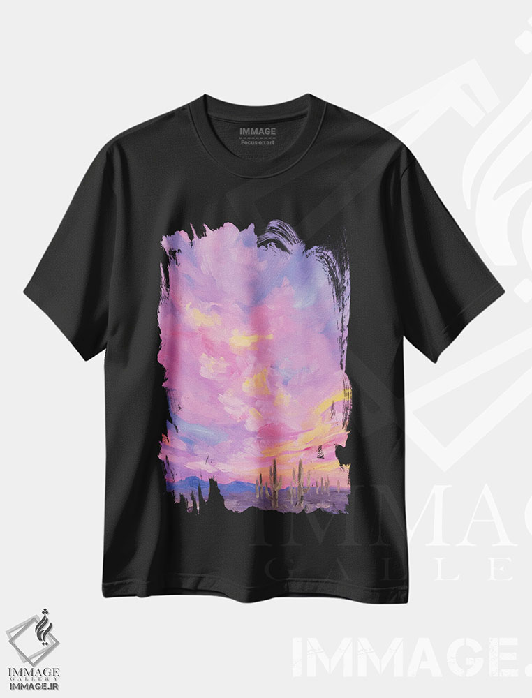 تیشرت طرح دار ساعت جادویی ساگوارو، دکور معاصر اثر آندریا فِیرفرویس | فروشگاه ایماژ