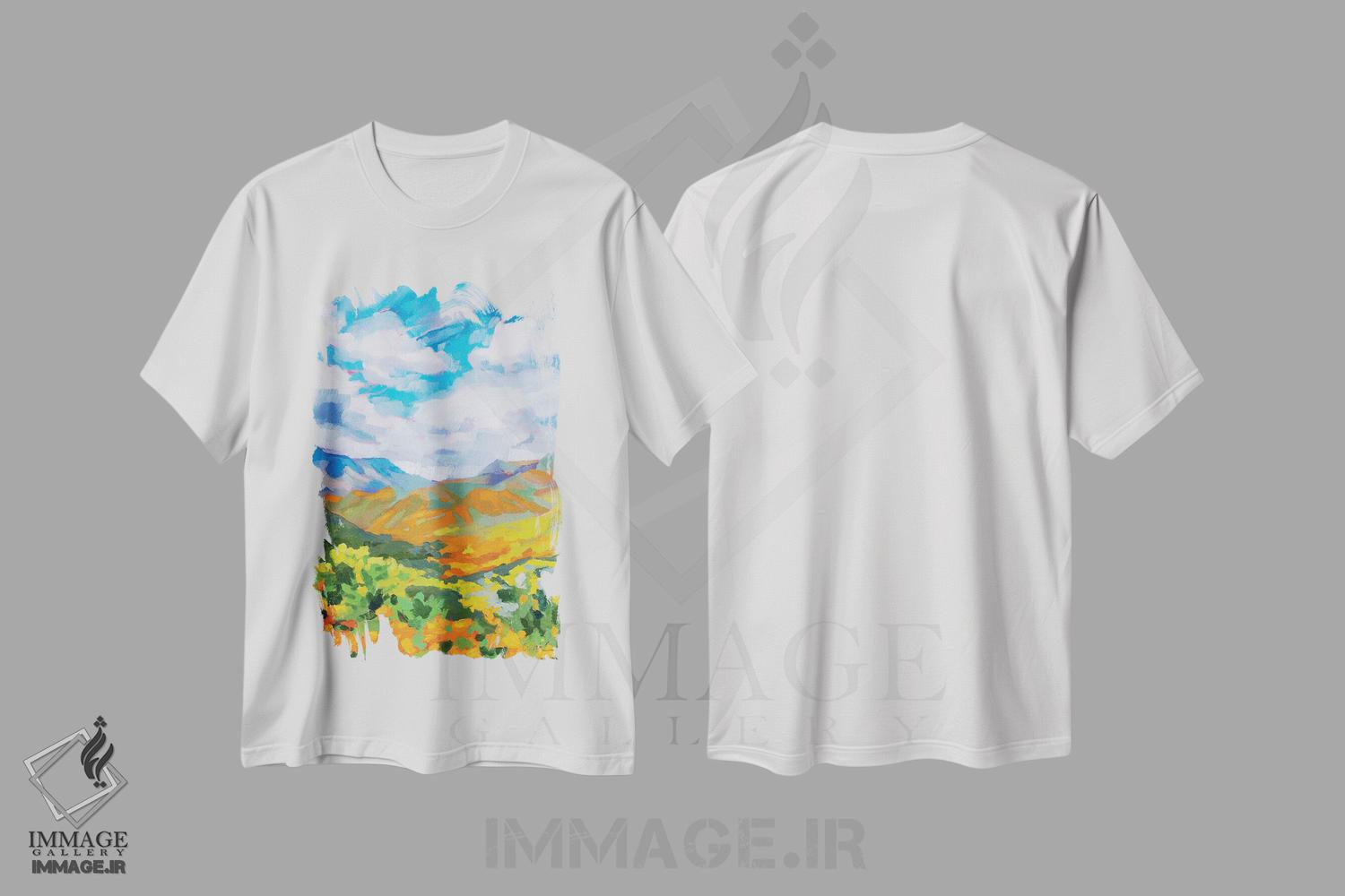 تیشرت طرح دار تپه های نارنجی روان، دکور معاصر اثر آندریا فِیرفرویس | immage.ir