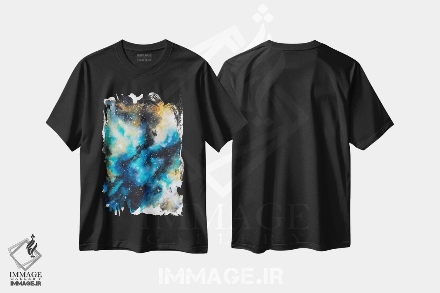 تیشرت طرح دار مطالعه فضایی، دکور معاصر اثر آندریا فِیرفرویس | فروشگاه ایماژ
