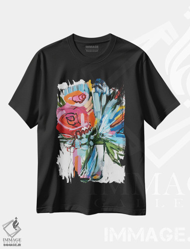 تیشرت طرح دار شکوفه های نوامبر شماره ۴، دکور معاصر اثر ای. فیتزسیمونز | فروشگاه ایماژ
