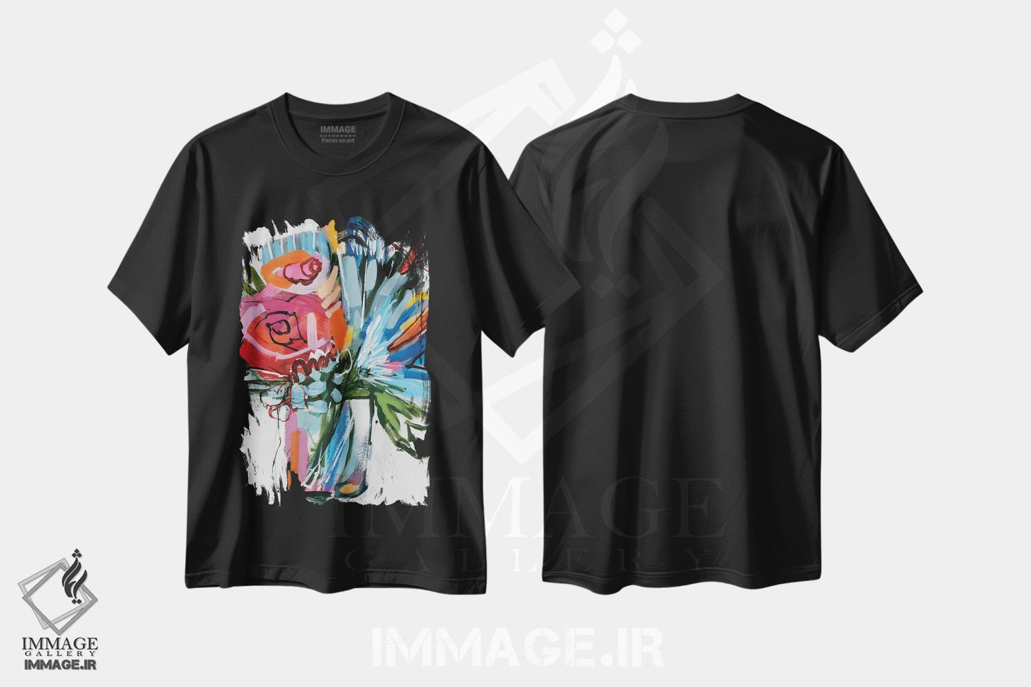 تیشرت طرح دار شکوفه های نوامبر شماره ۴، دکور معاصر اثر ای. فیتزسیمونز | فروشگاه ایماژ