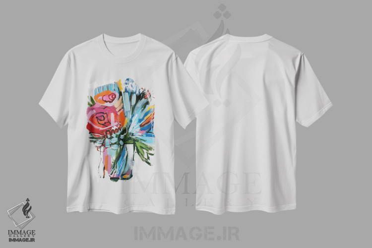 تیشرت طرح دار شکوفه های نوامبر شماره ۴، دکور معاصر اثر ای. فیتزسیمونز | immage.ir