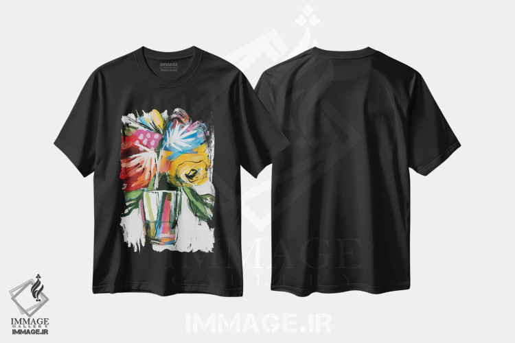 تیشرت طرح دار شکوفه های نوامبر شماره ۵، دکور معاصر اثر ای. فیتزسیمونز | فروشگاه ایماژ