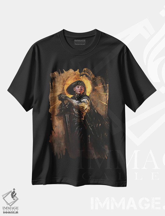 تیشرت طرح دار ژان دارک شماره ۲، دکوراسیون جایگزین اثر اناتو فینستارک | فروشگاه ایماژ