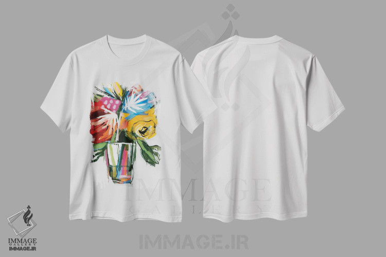 تیشرت طرح دار شکوفه های نوامبر شماره ۵، دکور معاصر اثر ای. فیتزسیمونز | immage.ir