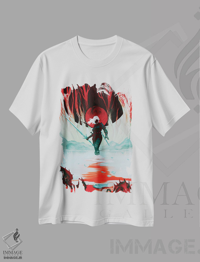 تیشرت طرح دار دختر خورشیدگرفتگی، دکوراسیون جایگزین اثر اناتو فینستارک | immage.ir