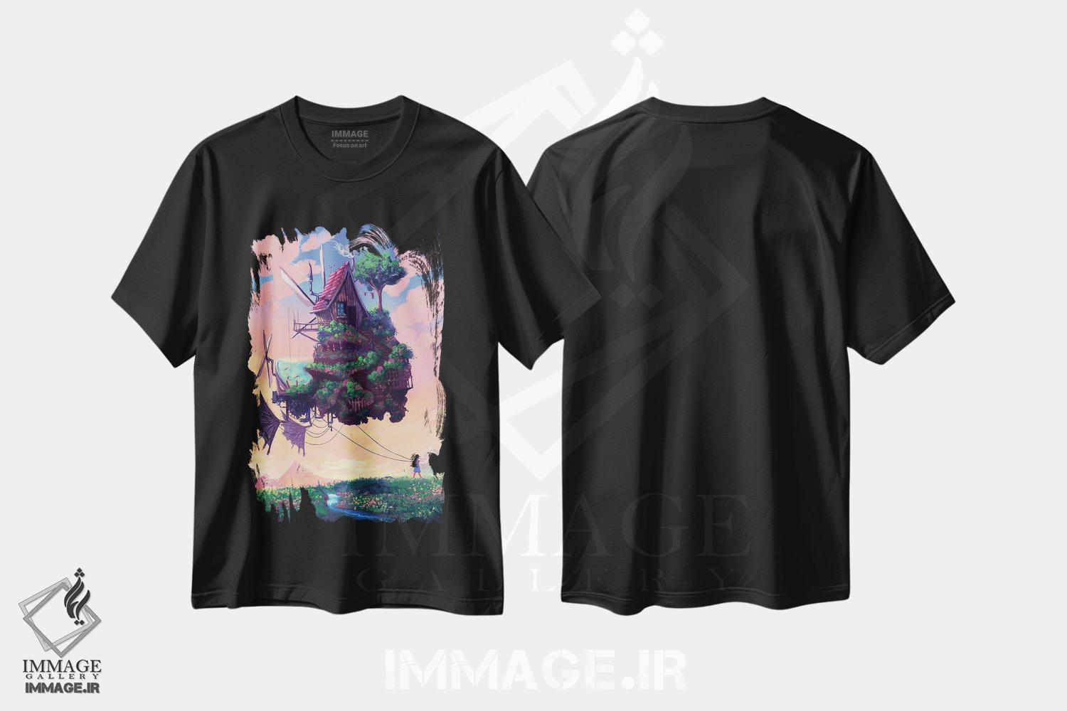 تیشرت طرح دار خانه متحرک، دکوراسیون جایگزین اثر اناتو فینستارک | فروشگاه ایماژ