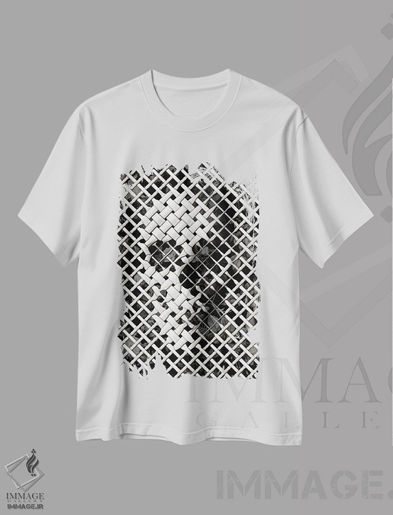 تیشرت طرح دار حصیر، هنر دیجیتال اثر علی گولچ | immage.ir