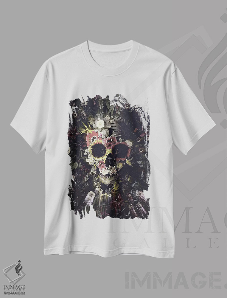 تیشرت طرح دار جمجمه باغی، دکوراسیون جایگزین اثر علی گولچ | immage.ir