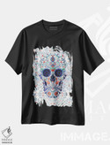 تیشرت طرح دار پرتره جمجمه چینی، آبستره اثر علی گولچ | فروشگاه ایماژ