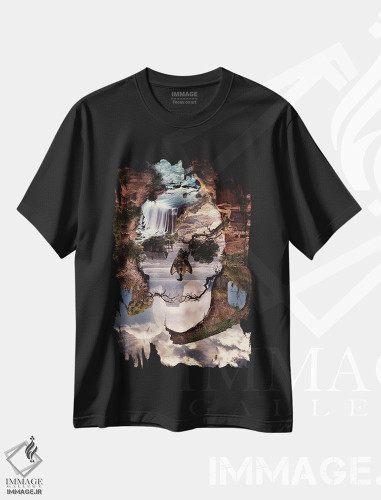 تیشرت طرح دار جمجمه دره، هنر دیجیتال اثر علی گولچ | فروشگاه ایماژ