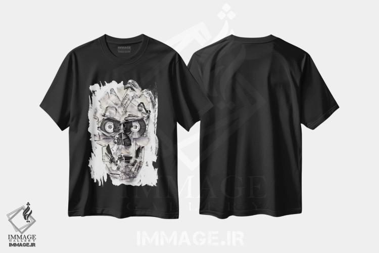 تیشرت طرح دار ضبط خانگی، دکوراسیون جایگزین اثر علی گولچ | فروشگاه ایماژ