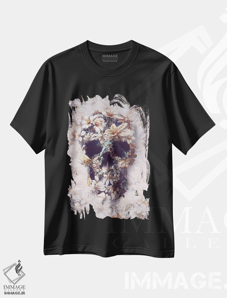 تیشرت طرح دار هماهنگی، دکوراسیون جایگزین اثر علی گولچ | فروشگاه ایماژ