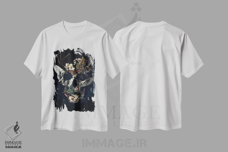 تیشرت طرح دار جمجمه داستانی، دکوراسیون جایگزین اثر علی گولچ | immage.ir