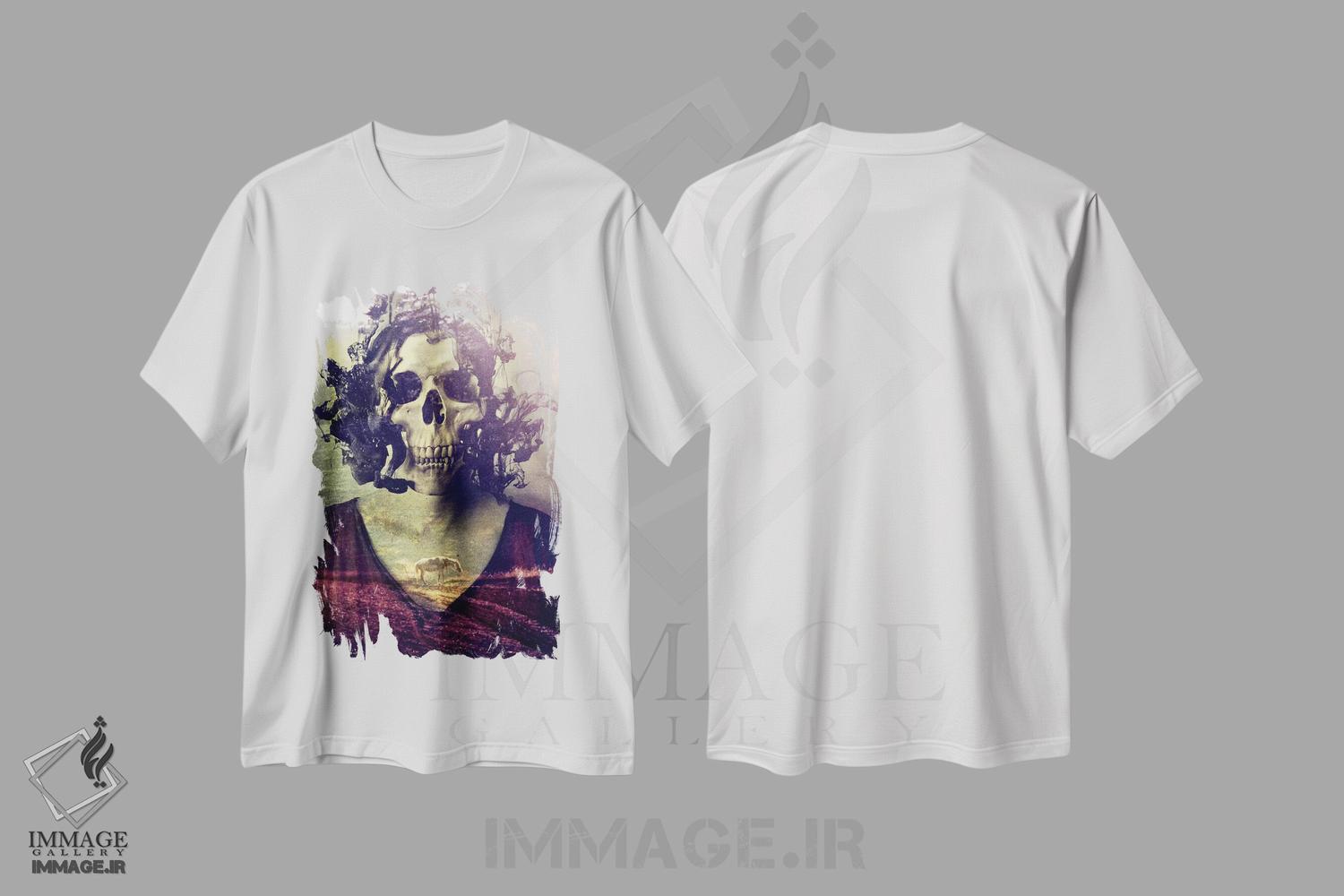 تیشرت طرح دار دوست دختر جمجمه ای، دکوراسیون جایگزین اثر علی گولچ | immage.ir