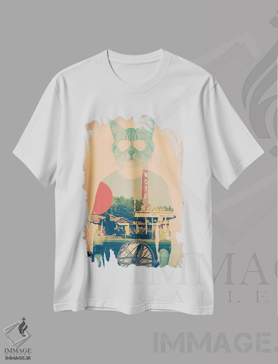 تیشرت طرح دار گربه شیک، دکوراسیون جایگزین اثر علی گولچ | immage.ir