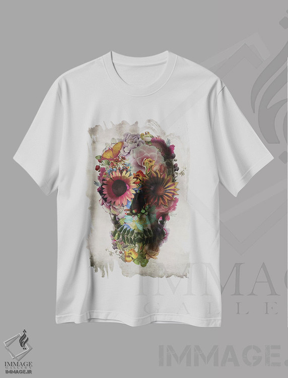 تیشرت طرح دار جمجمه شماره ۲، دکوراسیون جایگزین اثر علی گولچ | immage.ir