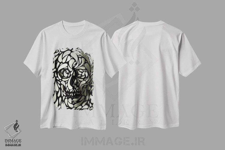 تیشرت طرح دار جمجمه شماره ۴، دکوراسیون جایگزین اثر علی گولچ | immage.ir
