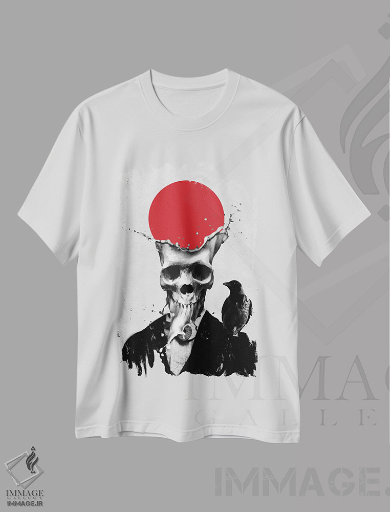 تیشرت طرح دار جمجمه پاشیده، دکوراسیون جایگزین اثر علی گولچ | immage.ir