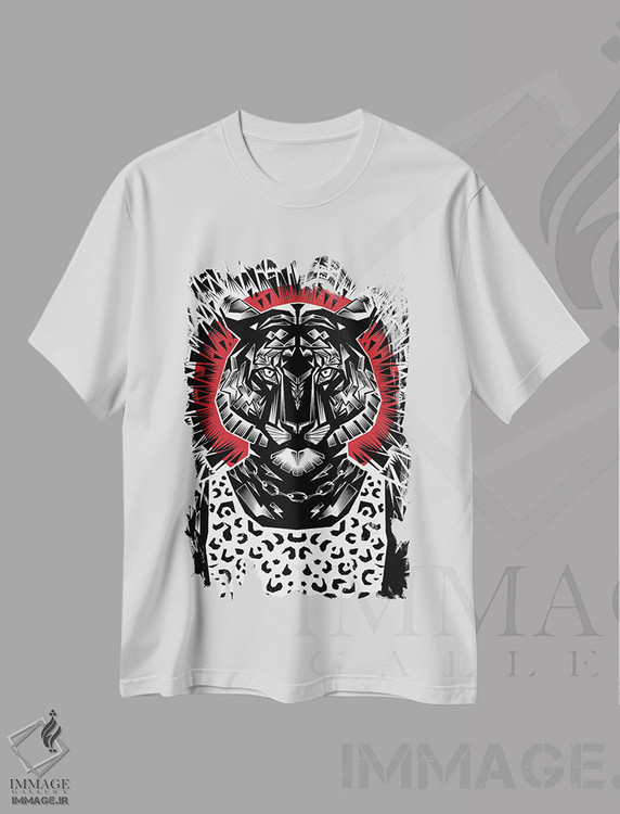 تیشرت طرح دار ببر شماره ۲، دکوراسیون جایگزین اثر علی گولچ | immage.ir