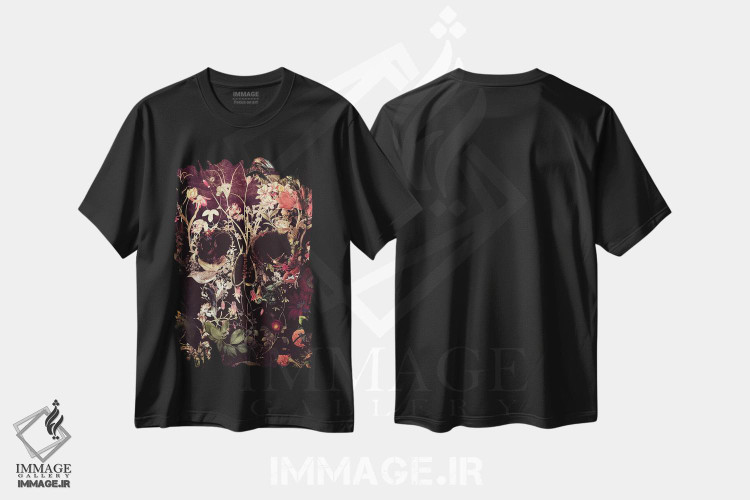 تیشرت طرح دار شکوفه، هنر دیجیتال اثر علی گولچ | فروشگاه ایماژ