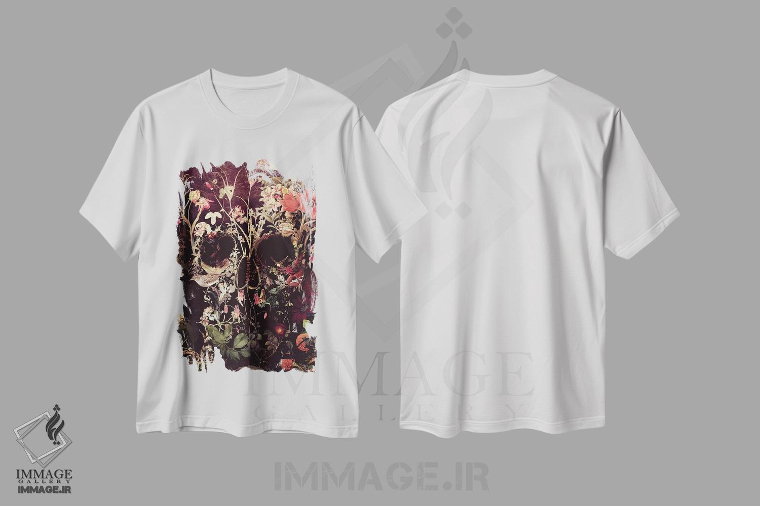 تیشرت طرح دار شکوفه، هنر دیجیتال اثر علی گولچ | immage.ir