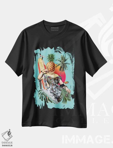 تیشرت طرح دار آرامش و ریلکس، دکور بوهمی اثر علی گولچ | فروشگاه ایماژ