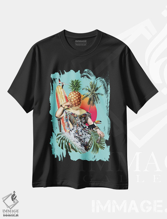 تیشرت طرح دار آرامش و ریلکس، دکور بوهمی اثر علی گولچ | فروشگاه ایماژ