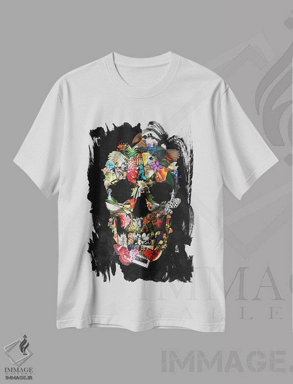 تیشرت طرح دار شکننده، عمودی، هنر دیجیتال اثر علی گولچ | immage.ir