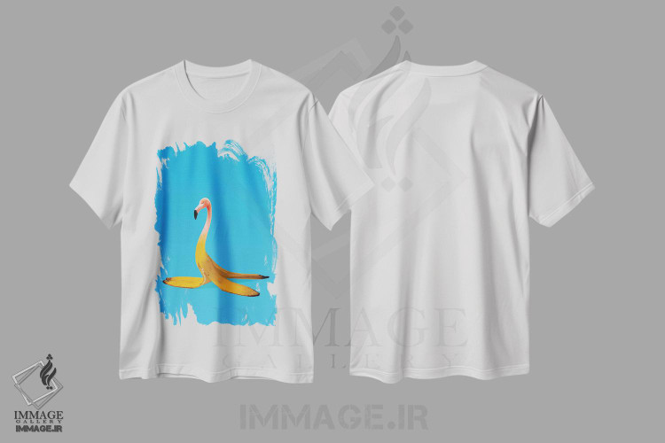 تیشرت طرح دار موز فلامینگو، هنر فاخر معاصر اثر علی گولچ | immage.ir