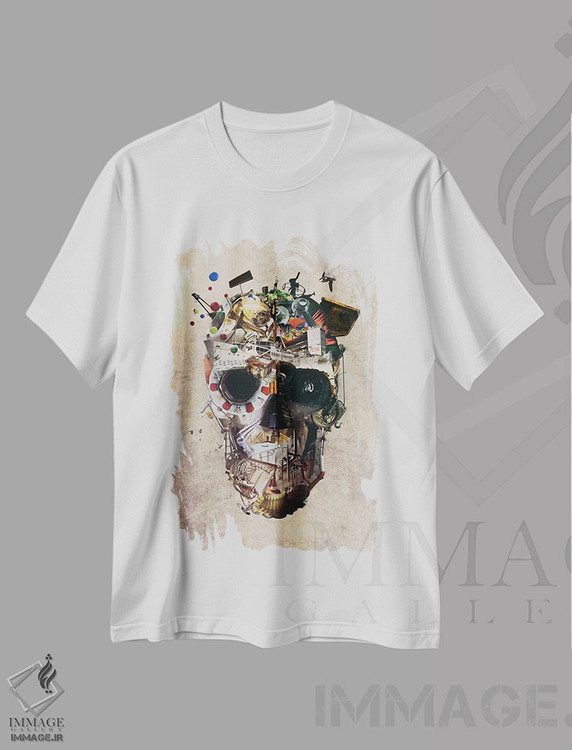 تیشرت طرح دار جمجمه استانبول II، هنر دیجیتال اثر علی گولچ | immage.ir