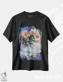 تیشرت طرح دار رزها در زمستان، هنر فاخر معاصر اثر آناستاسیا گریگوریوا | فروشگاه ایماژ