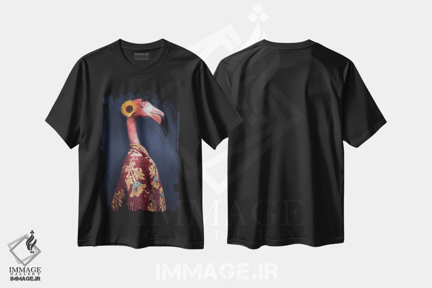 تیشرت طرح دار سینتیا هلو، هنر دیجیتال اثر آرک و گوستز | فروشگاه ایماژ