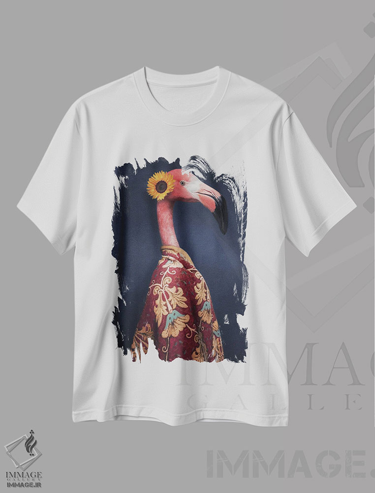 تیشرت طرح دار سینتیا هلو، هنر دیجیتال اثر آرک و گوستز | immage.ir